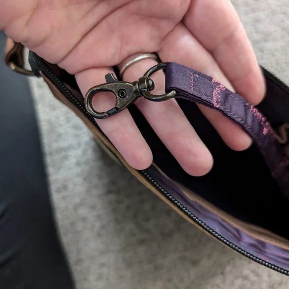 Anuschka hand painted dragonfly Cross body - Picture 8 of 11